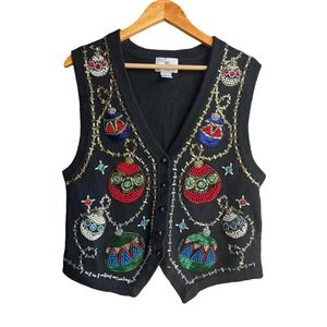 SML Sport Black Festive Embellished Vest